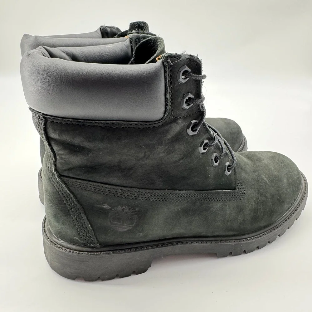 Timberland Black Leather Boot Junior 6.5M Waterproof Insulated Gorpcore Workwear